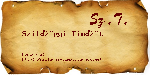 Szilágyi Timót névjegykártya